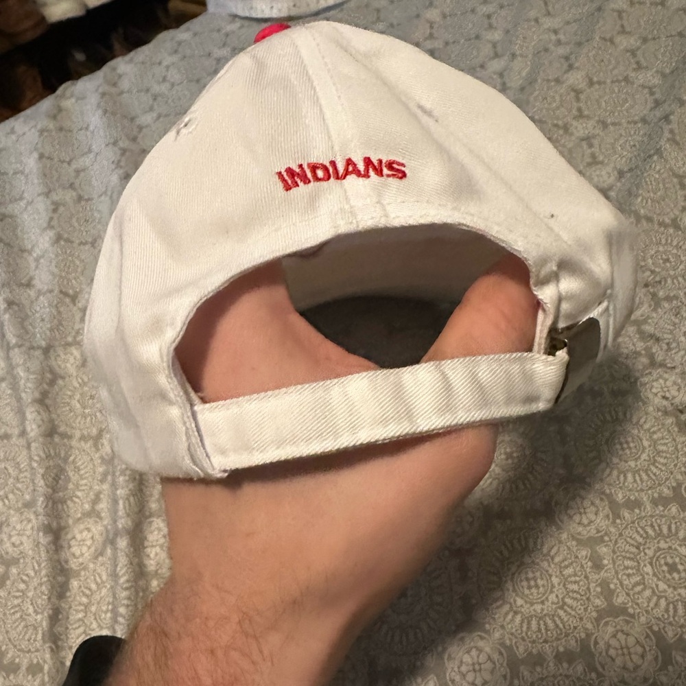 TWO - Cleveland Indians / Guardians Ball Cap Hat Chief Wahoo - Picture 4 of 11